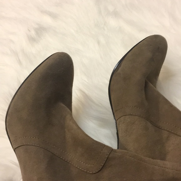 Anne Klein Shoes Anne Klein Suede Gray Boots Poshmark